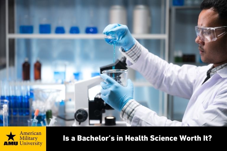 is-a-bachelors-in-health-science-worth-it bachelor's in health science student working in labratory
