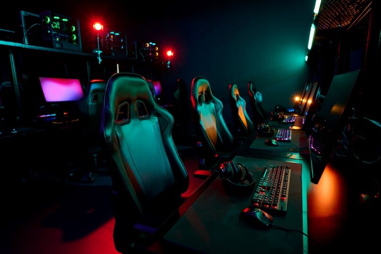 empty esports chairs