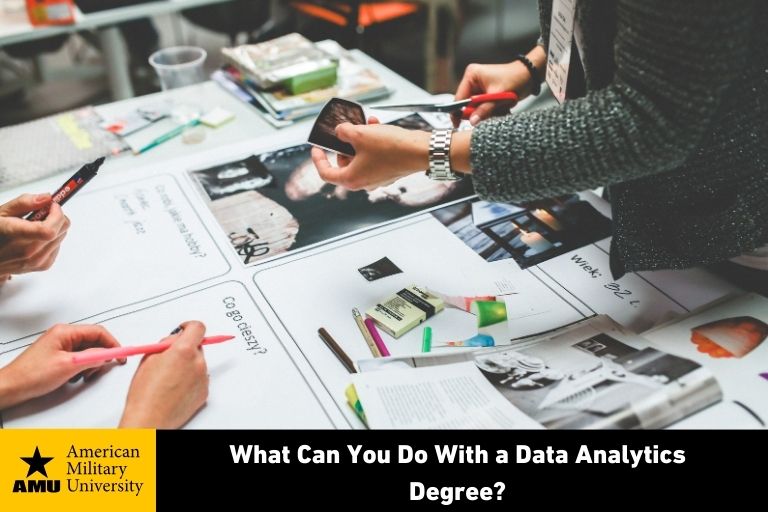 what-can-you-do-with-a-data-analytics-degree data analytics professionals reviewing documents