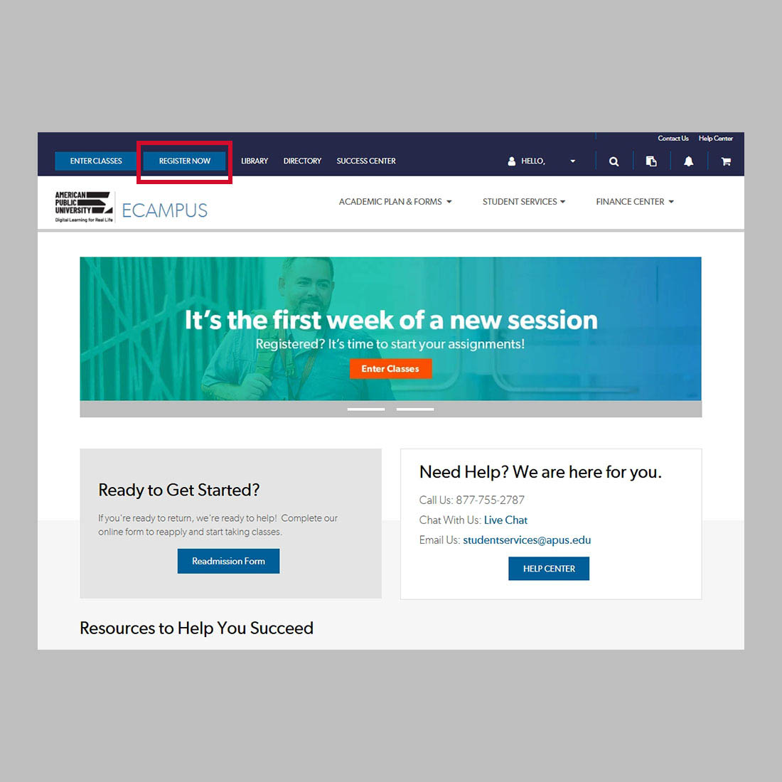 E-Campus Class Registration Demo